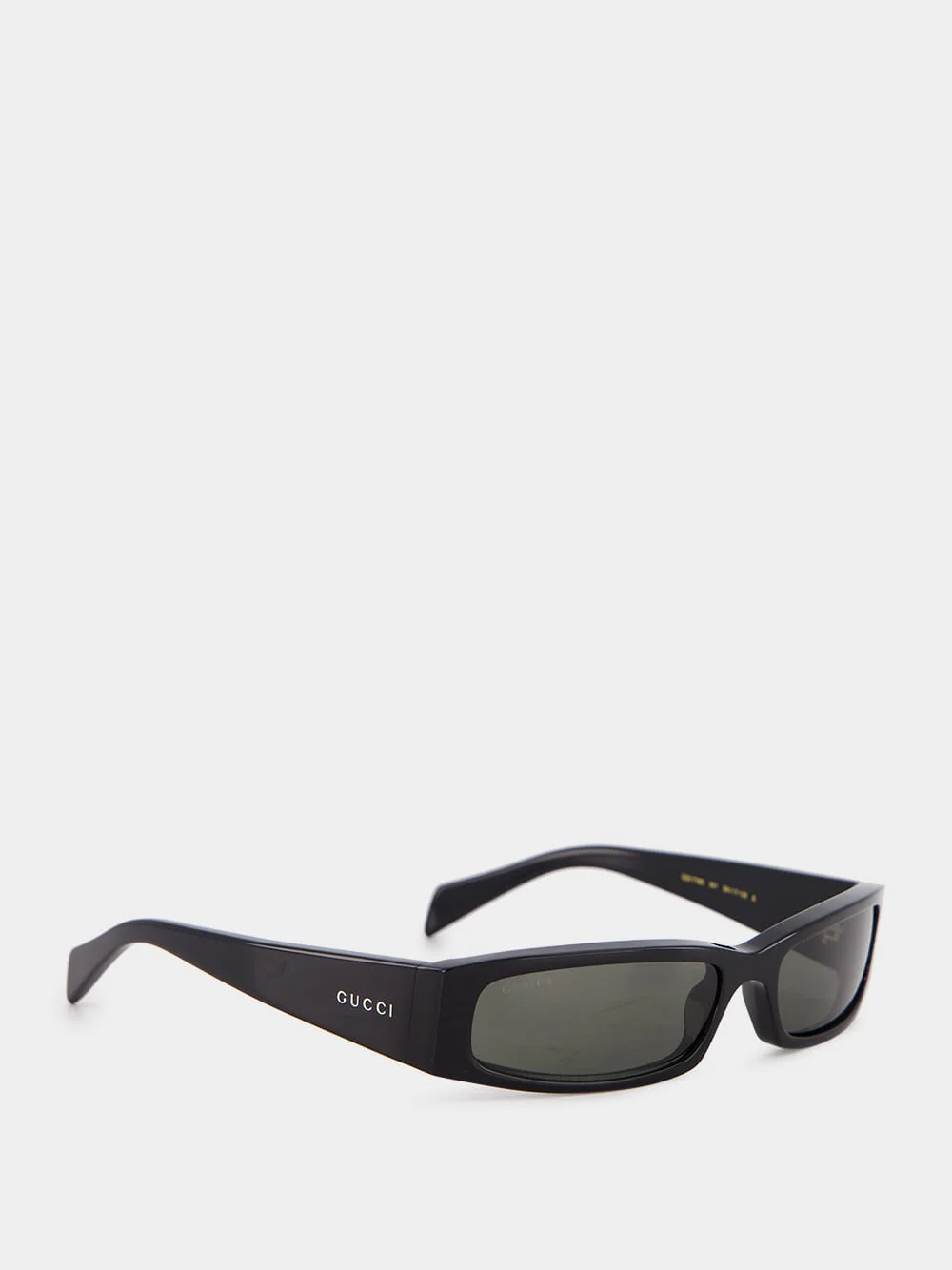 Black Rectangular Wraparound Sunglasses - Image 2