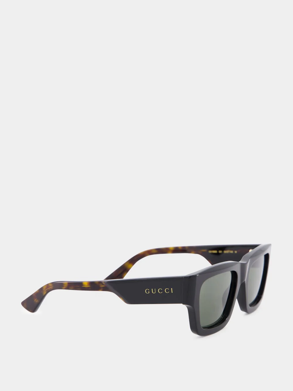 Black Sunglasses With Dark Tortoiseshell Acetate Tips - Image 2