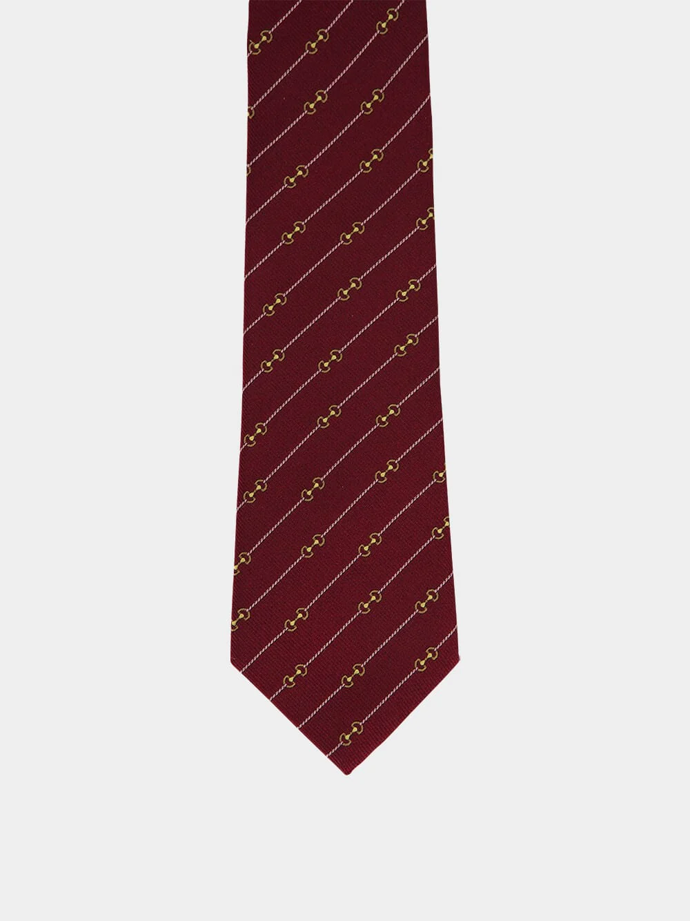 Bordeaux Horsebit Silk Jacquard Tie - Image 3