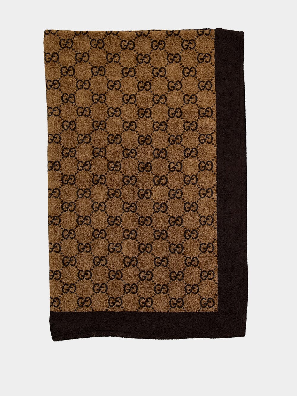 Camel GG Terrycloth Beach Towel