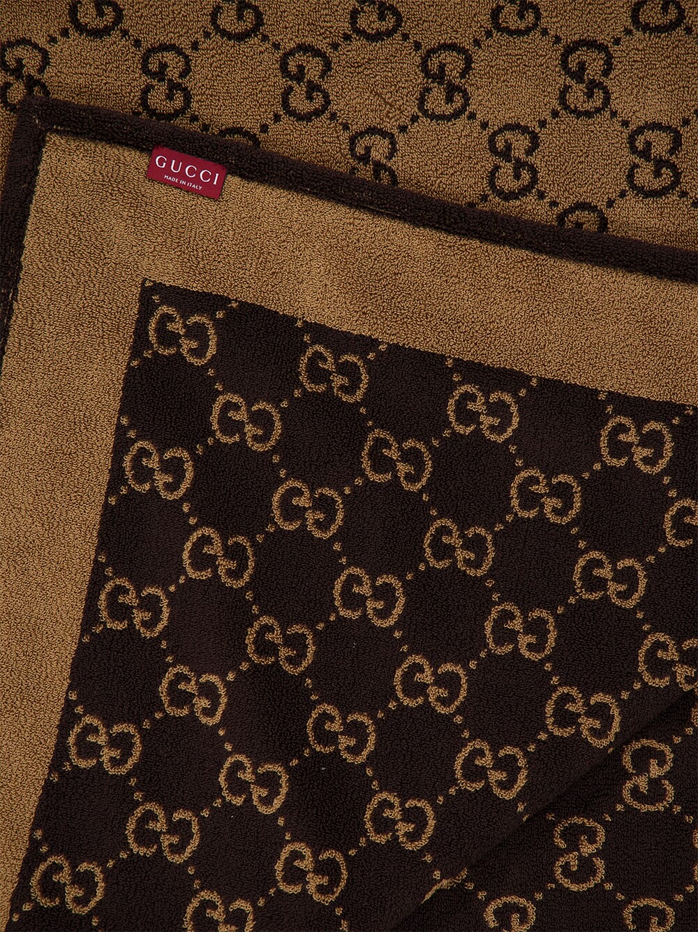 Camel GG Terrycloth Beach Towel - Image 2