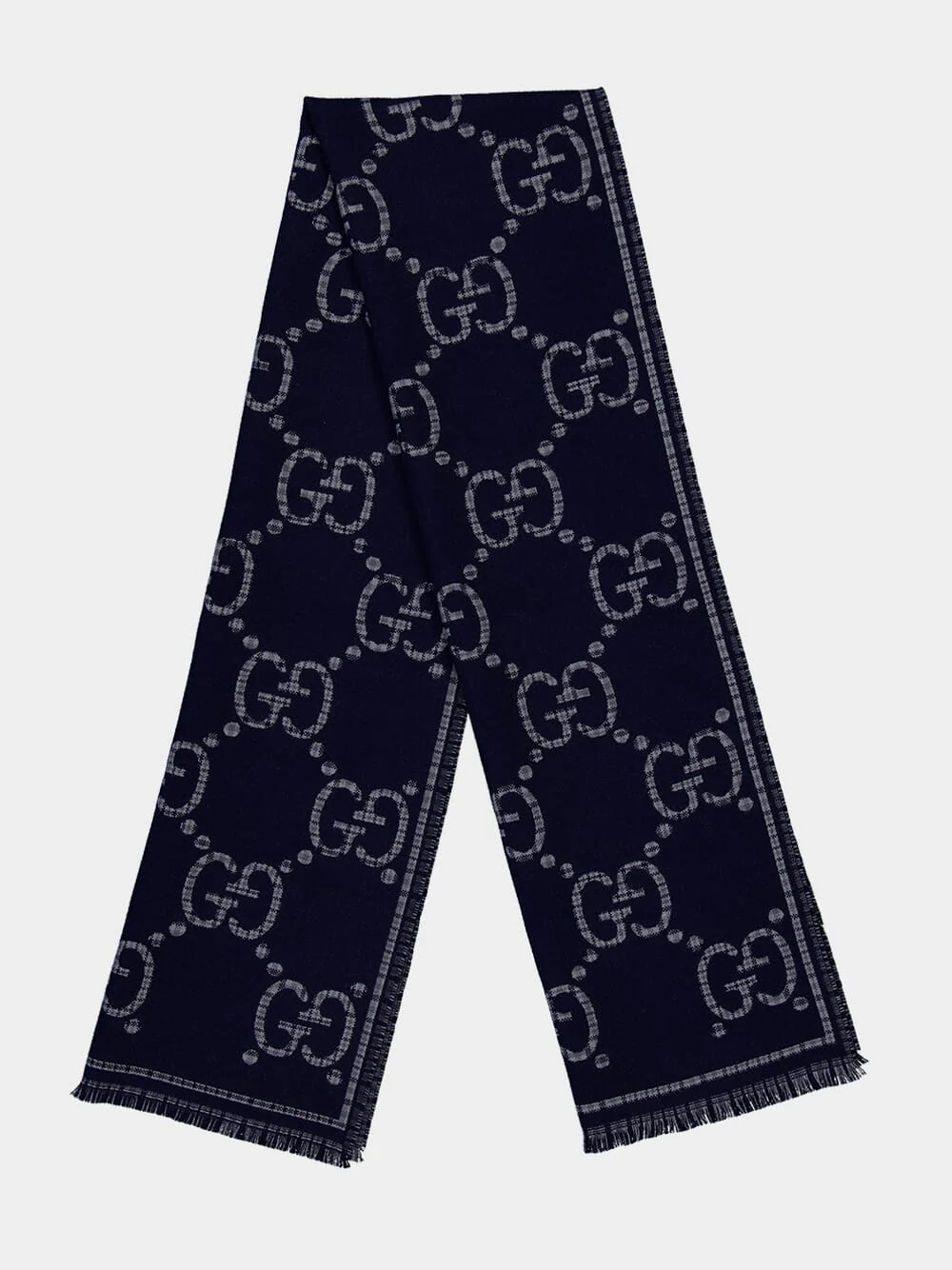 Check GG Wool Jacquard Scarf