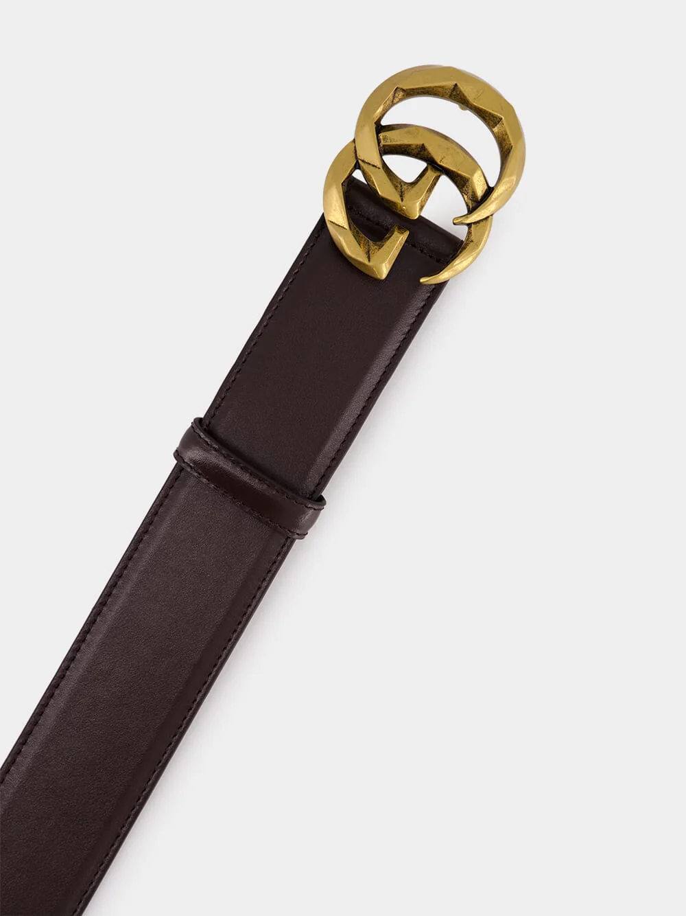 Dark Brown GG Marmont Wide Belt - Image 2