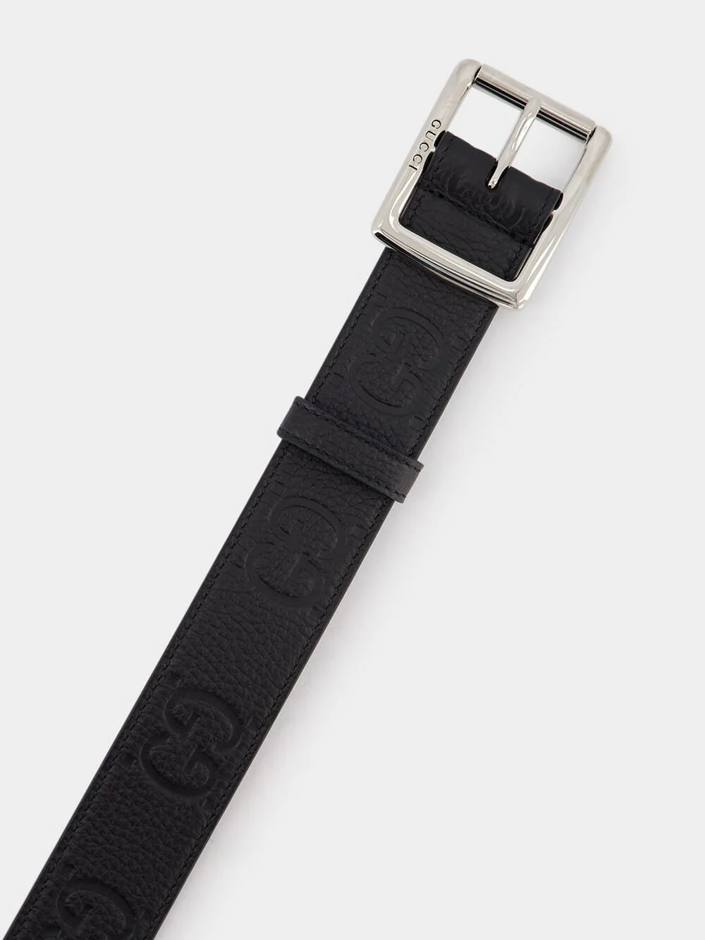 GG Rubber-Effect Leather Belt - Image 3