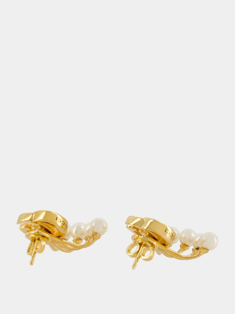 Gold GG Marmont Crystal Earrings - Image 2