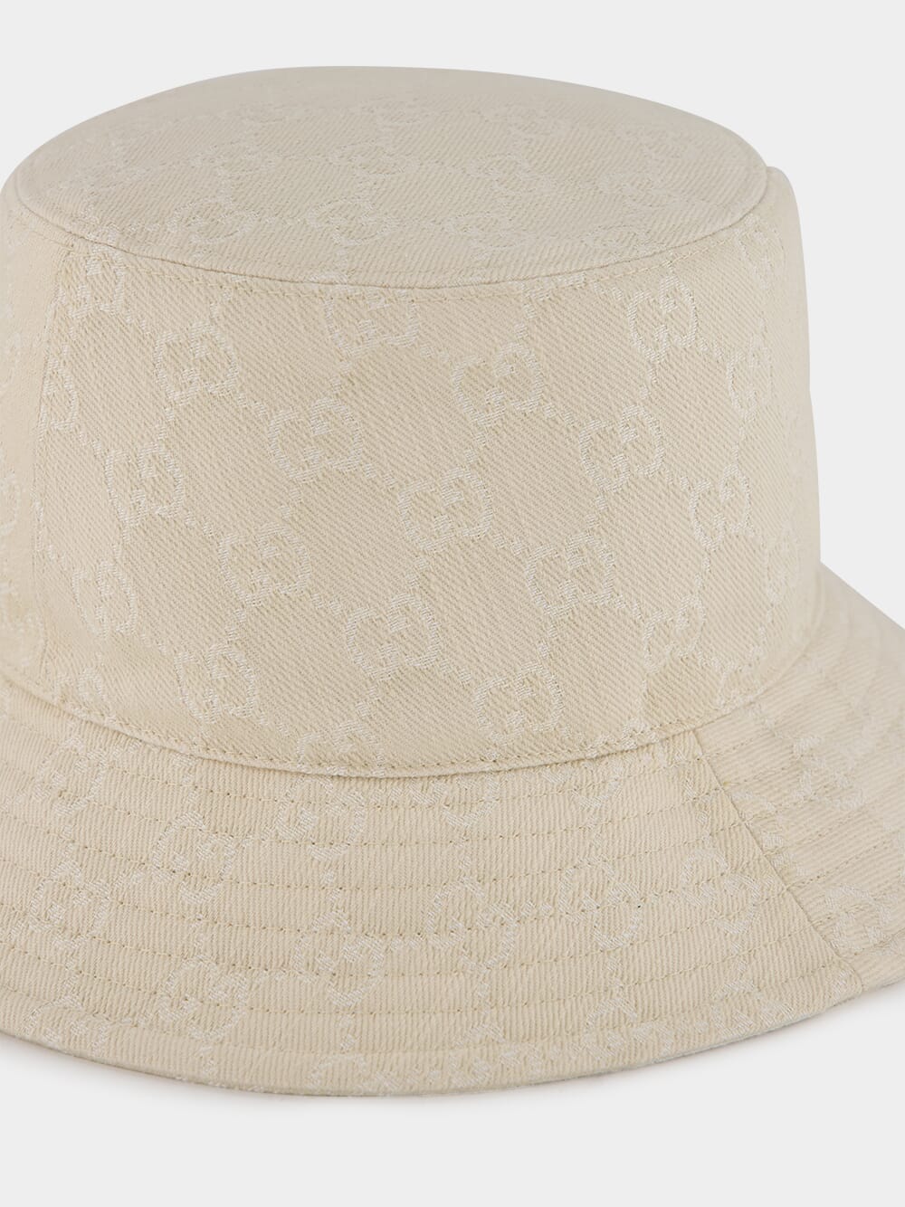 Ivory GG Denim Bucket Hat - Image 3