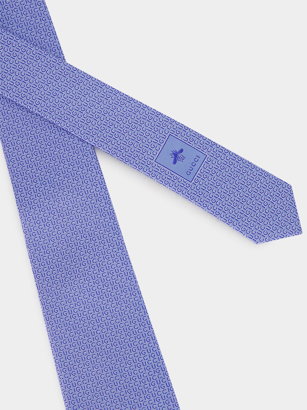 Light Blue Gucci Silk Jacquard Tie - Image 4