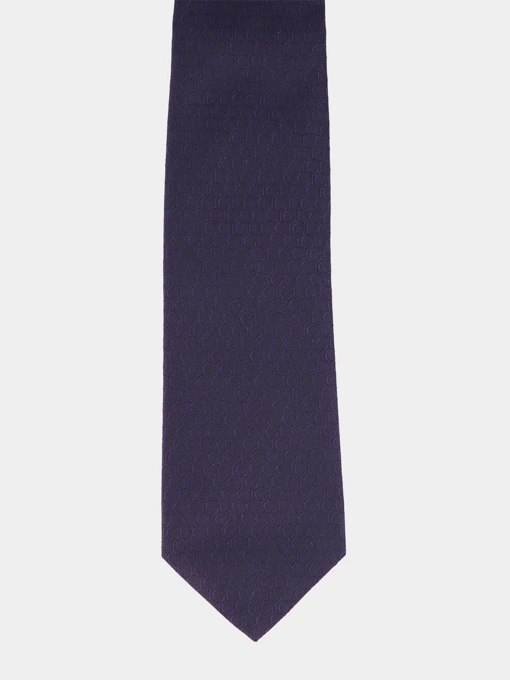 Navy Allover Gucci Silk Tie - Image 2