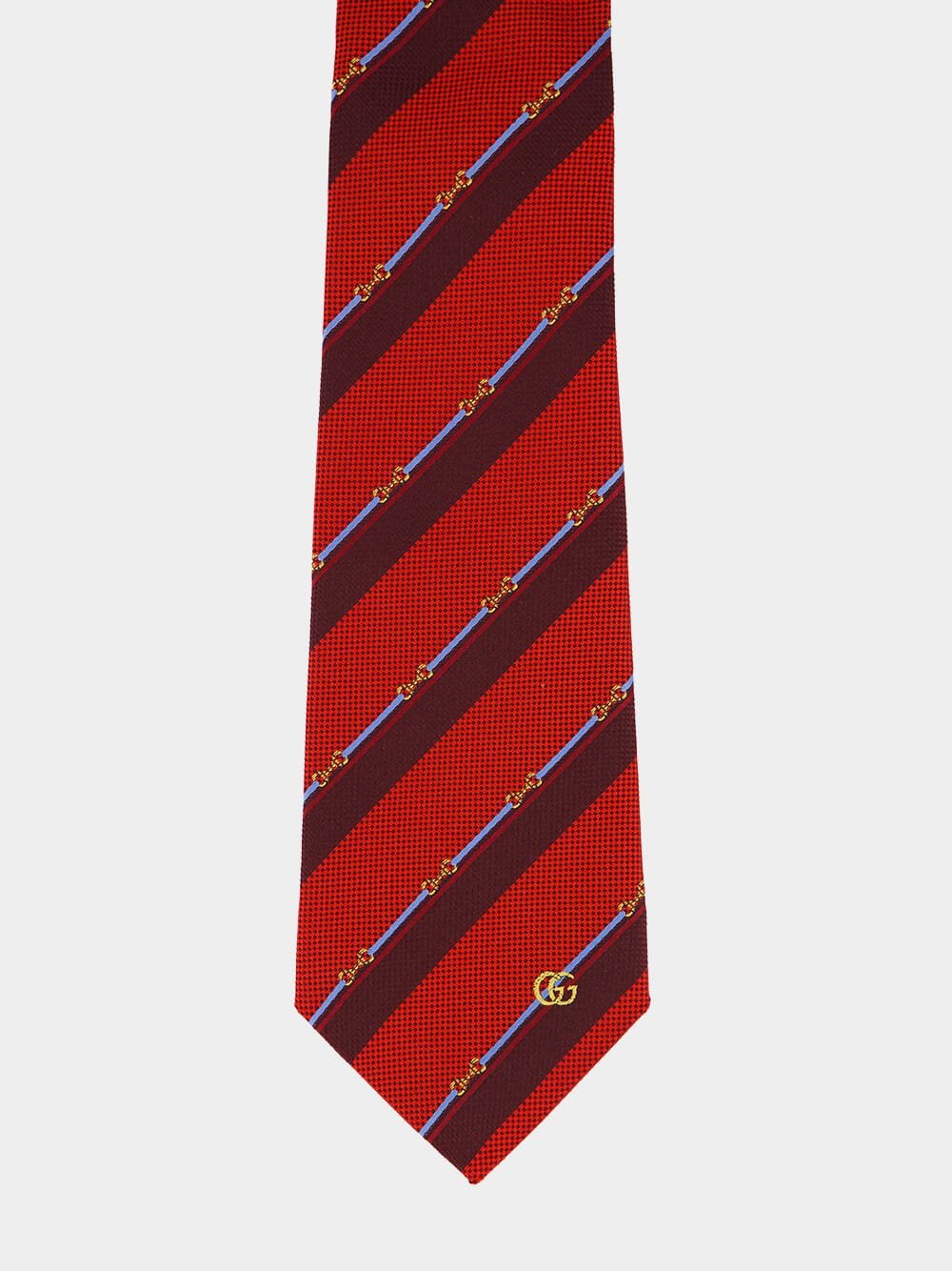 Red Horsebit Silk Tie - Image 2