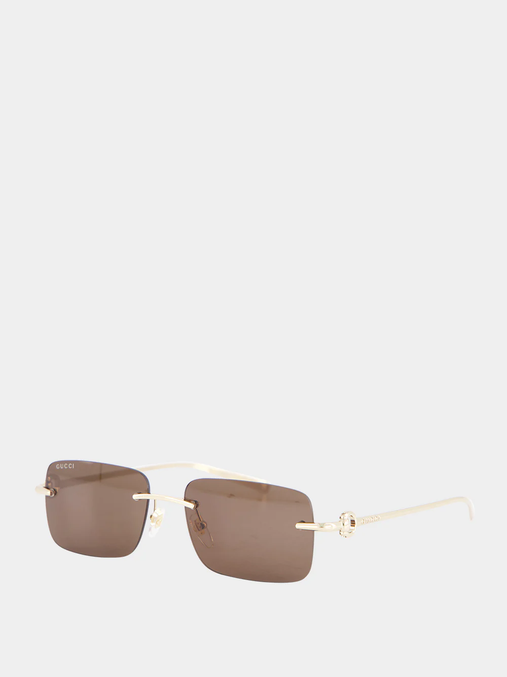 Shiny Gold Metal Frame Sunglasses - Image 2