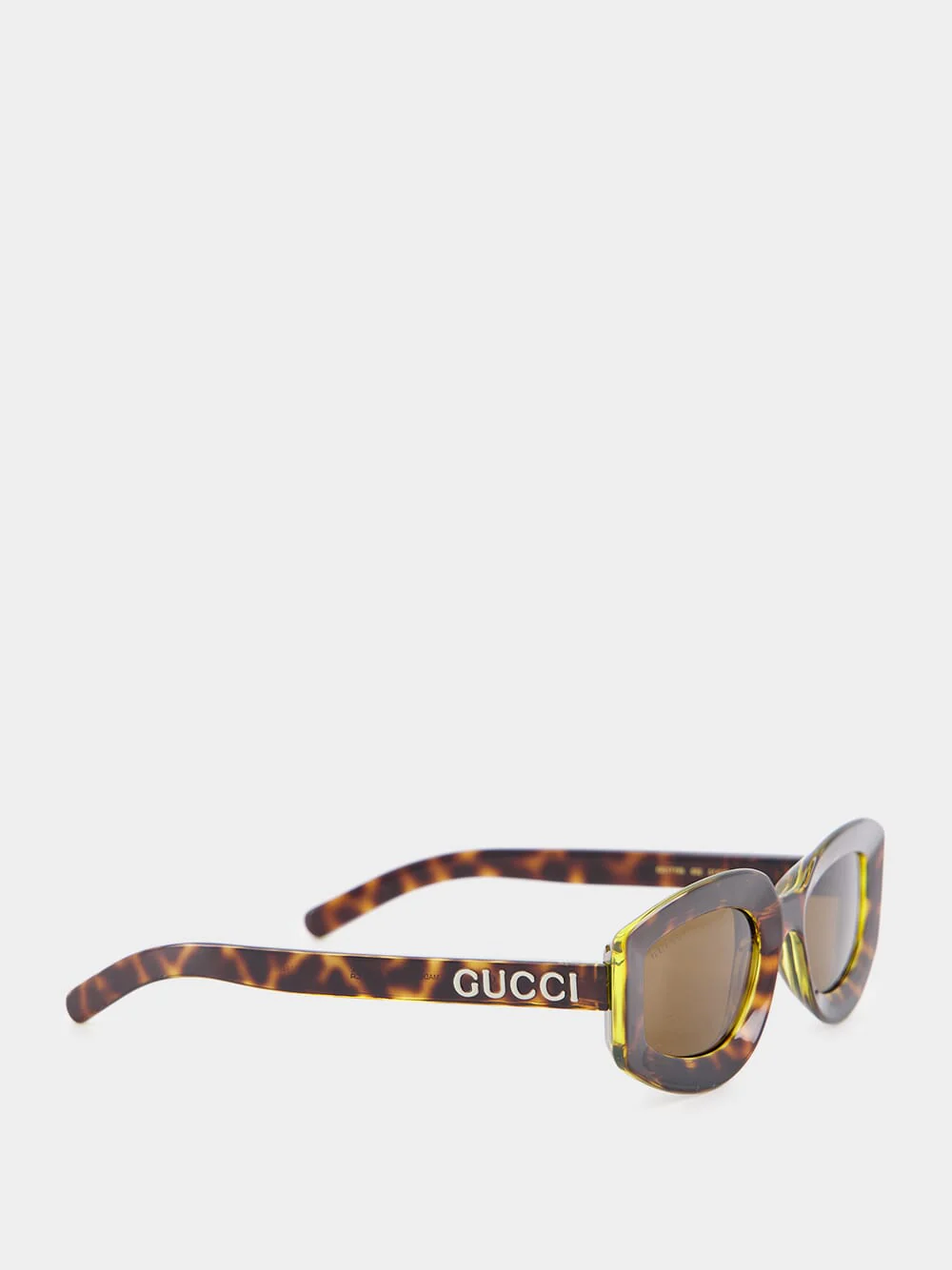 Tortoiseshell Geometric Frame Sunglasses - Image 3