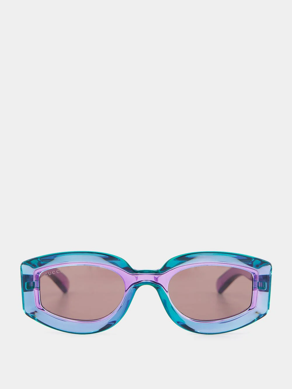 Violet Geometric Frame Sunglasses