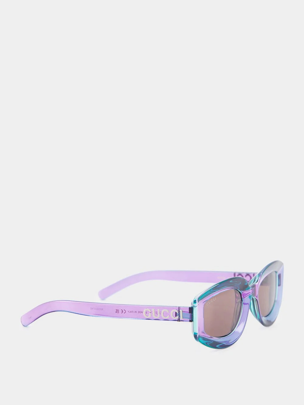 Violet Geometric Frame Sunglasses - Image 3