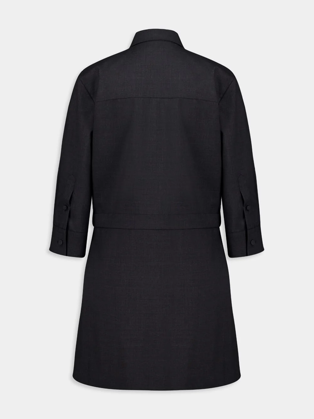Ardesia Grey Wool Mini Dress - Image 2