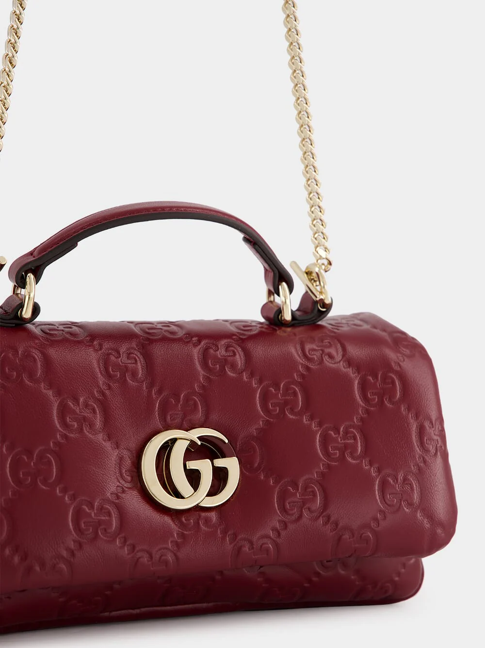 Ancora Red GG Milano Mini Top Handle Bag - Image 7