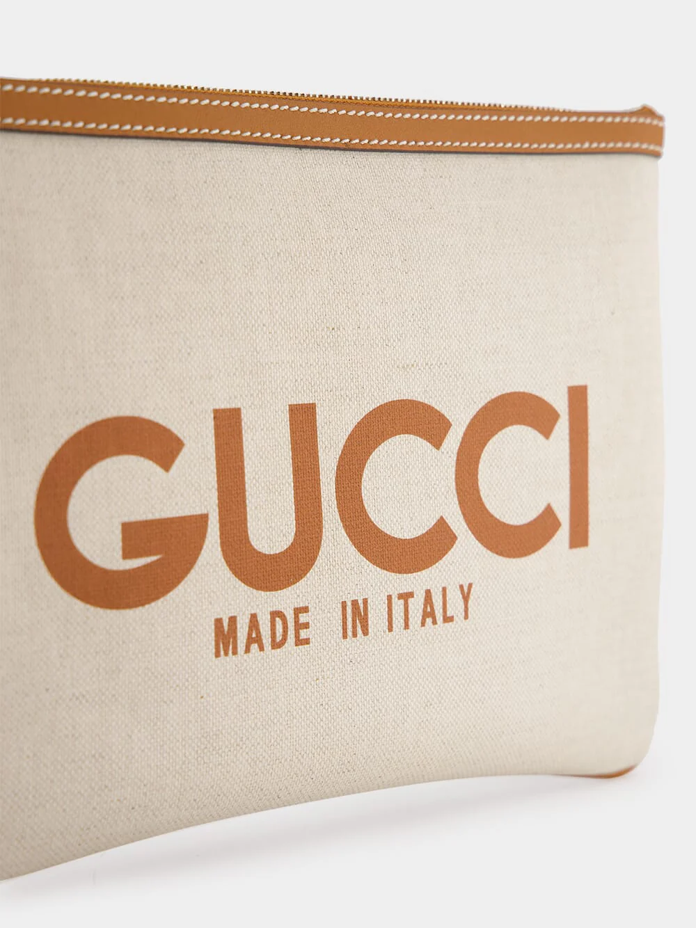 Beige Gucci Print Clutch - Image 6