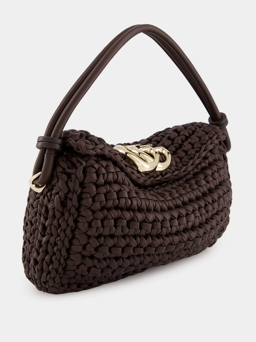 Double G Brown Small Top Handle Bag - Image 2