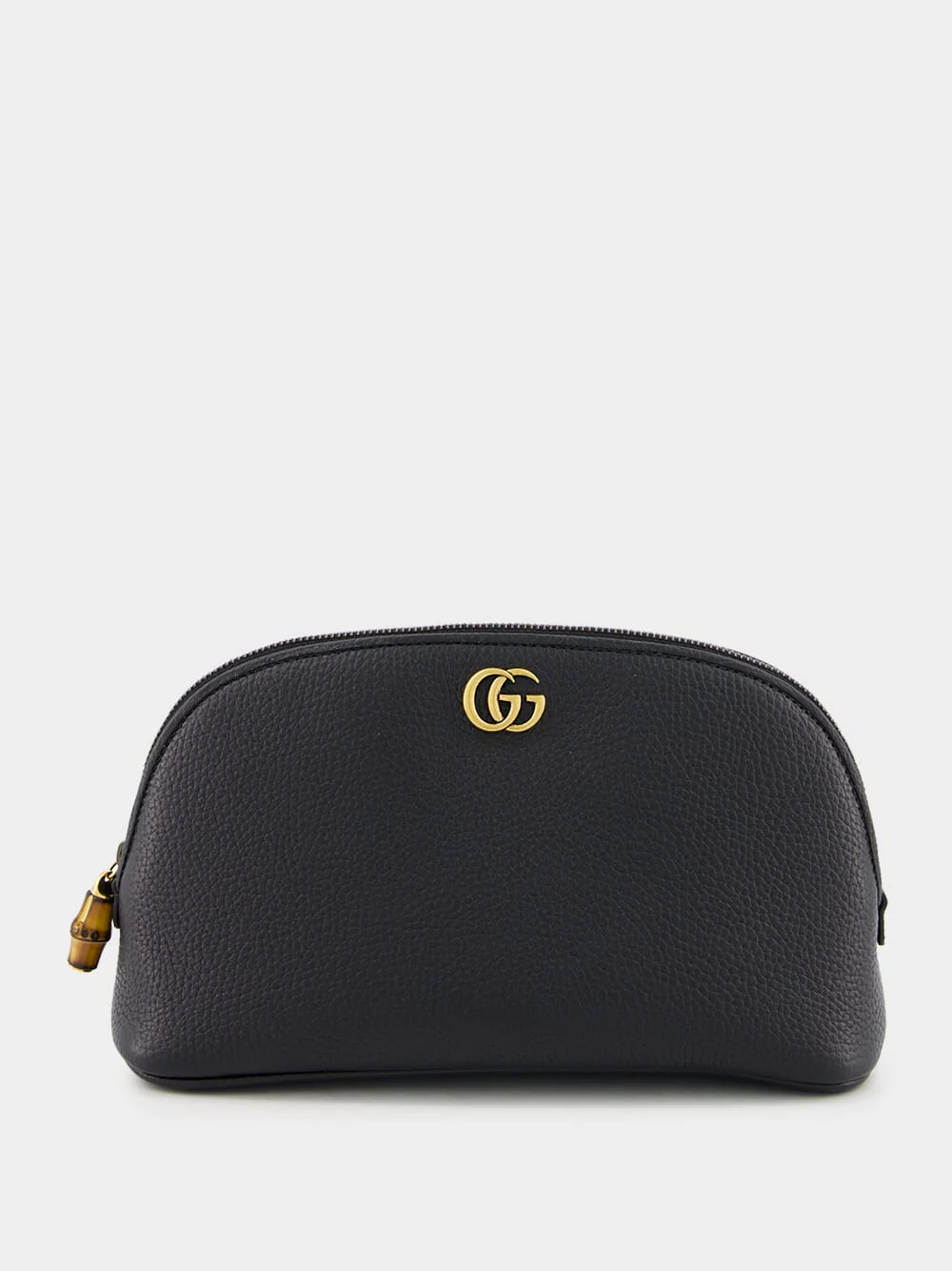 Double G-Plaque Leather Make-Up Bag