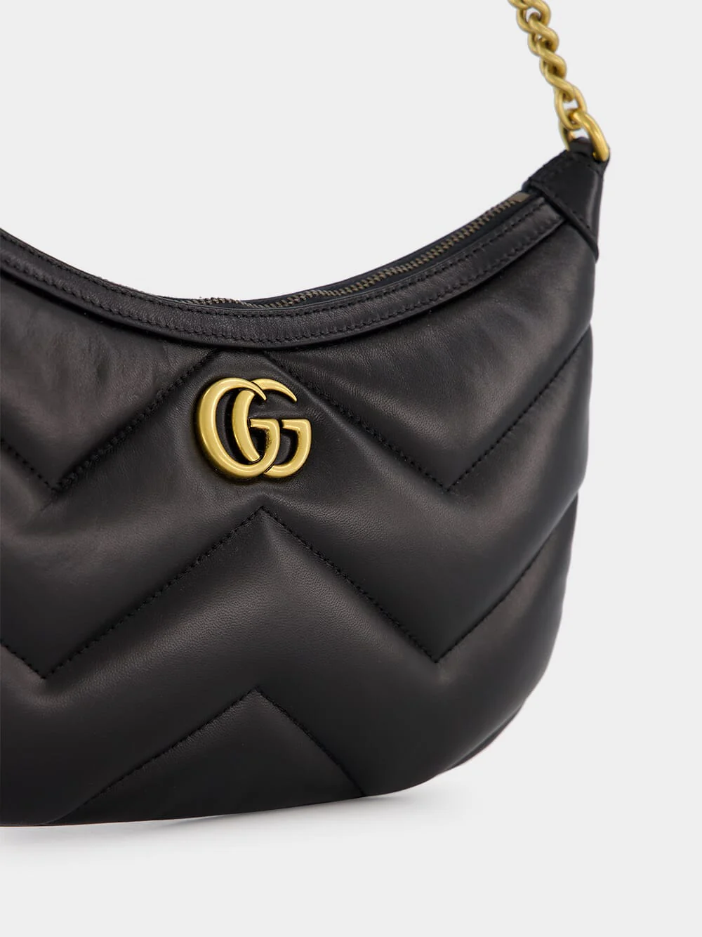 GG Marmont Black Leather Bag - Image 5