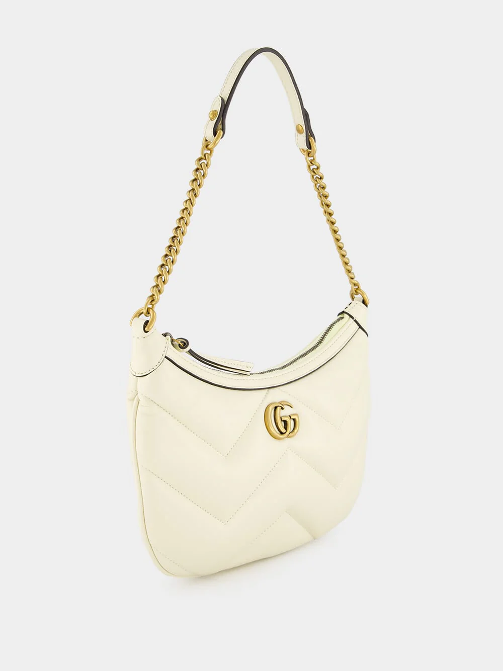 GG Marmont White Leather Bag - Image 2