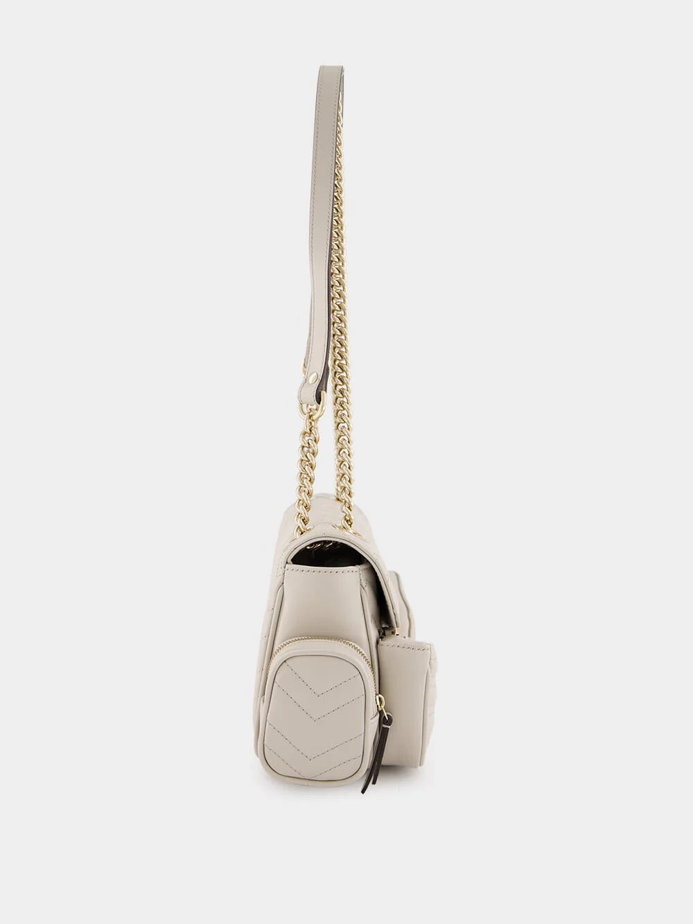 Ivory GG Marmont Small Multi-Pocket Bag - Image 3