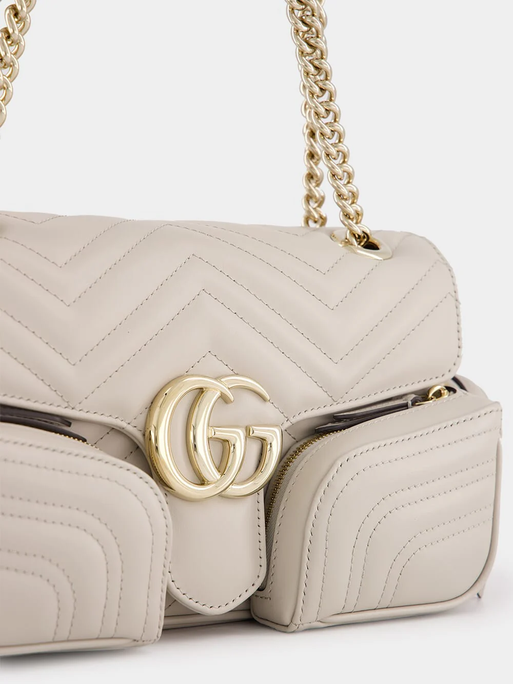 Ivory GG Marmont Small Multi-Pocket Bag - Image 5