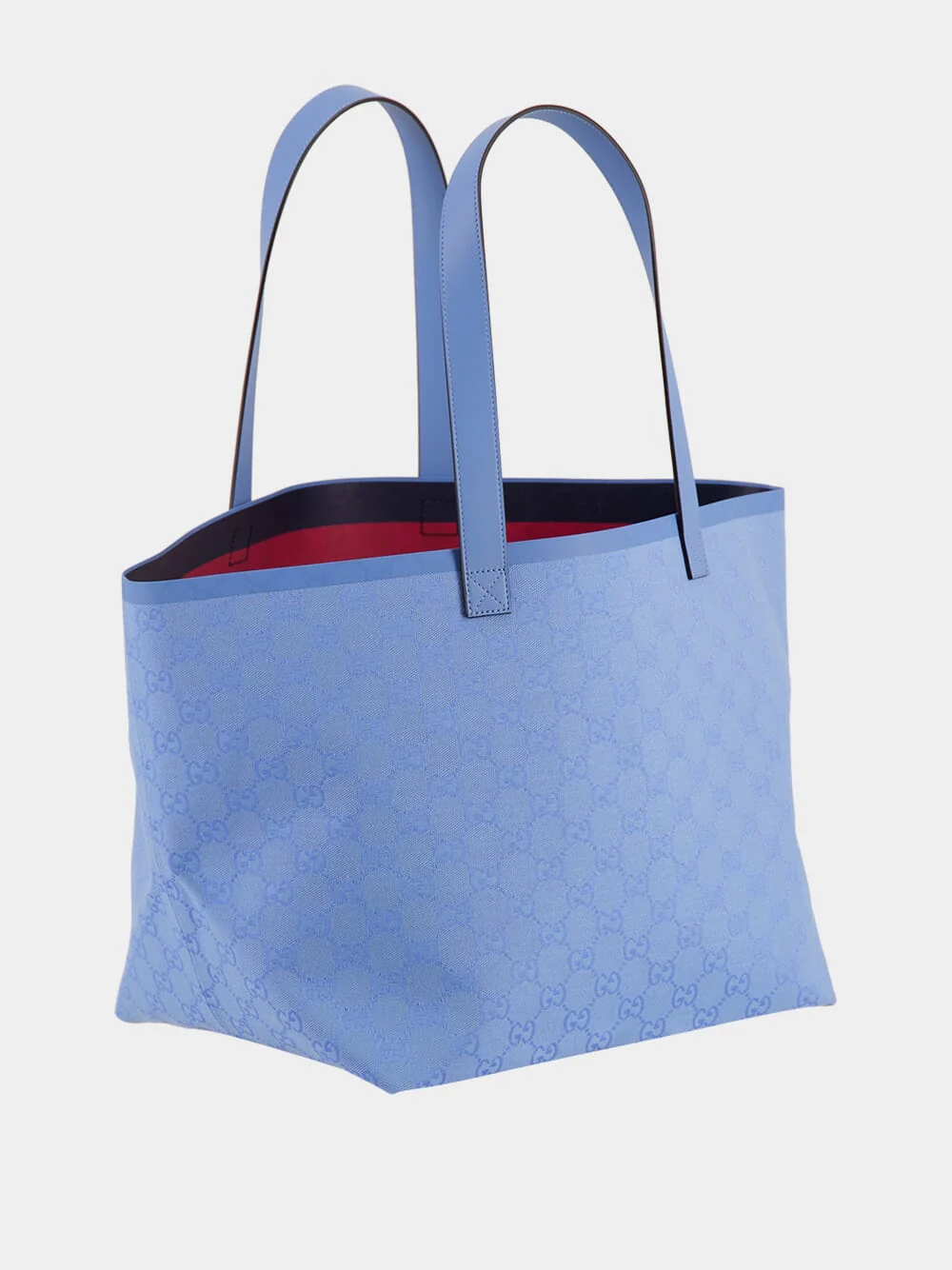 Light Blue Medium GG Canvas Tote Bag - Image 2