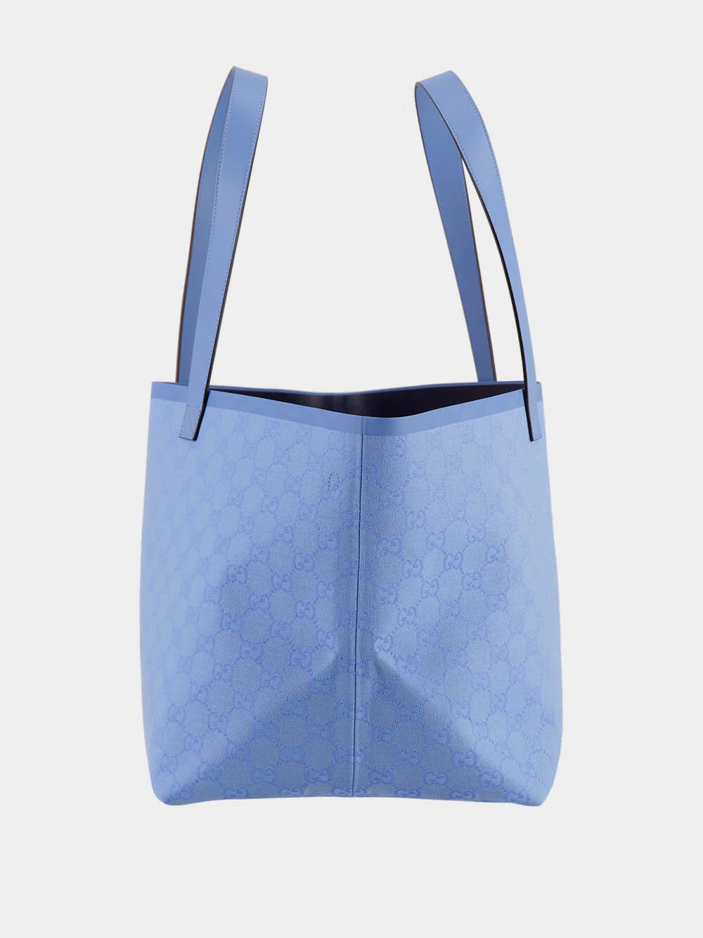 Light Blue Medium GG Canvas Tote Bag - Image 3