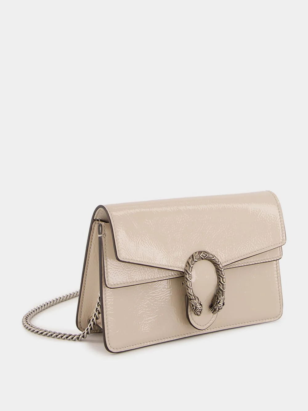 Light Grey Patent Dionysus Super Mini Bag - Image 3