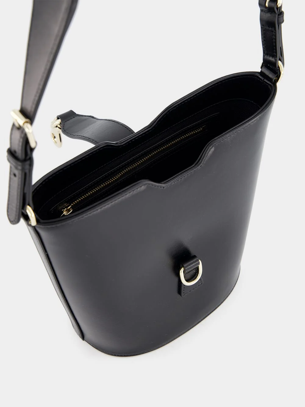 Mini Bucket Black Shoulder Bag - Image 5