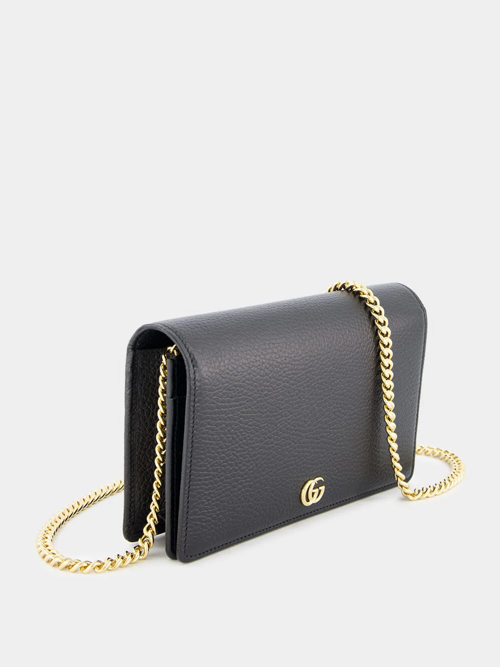 Mini Chain Black Leather Bag - Image 2