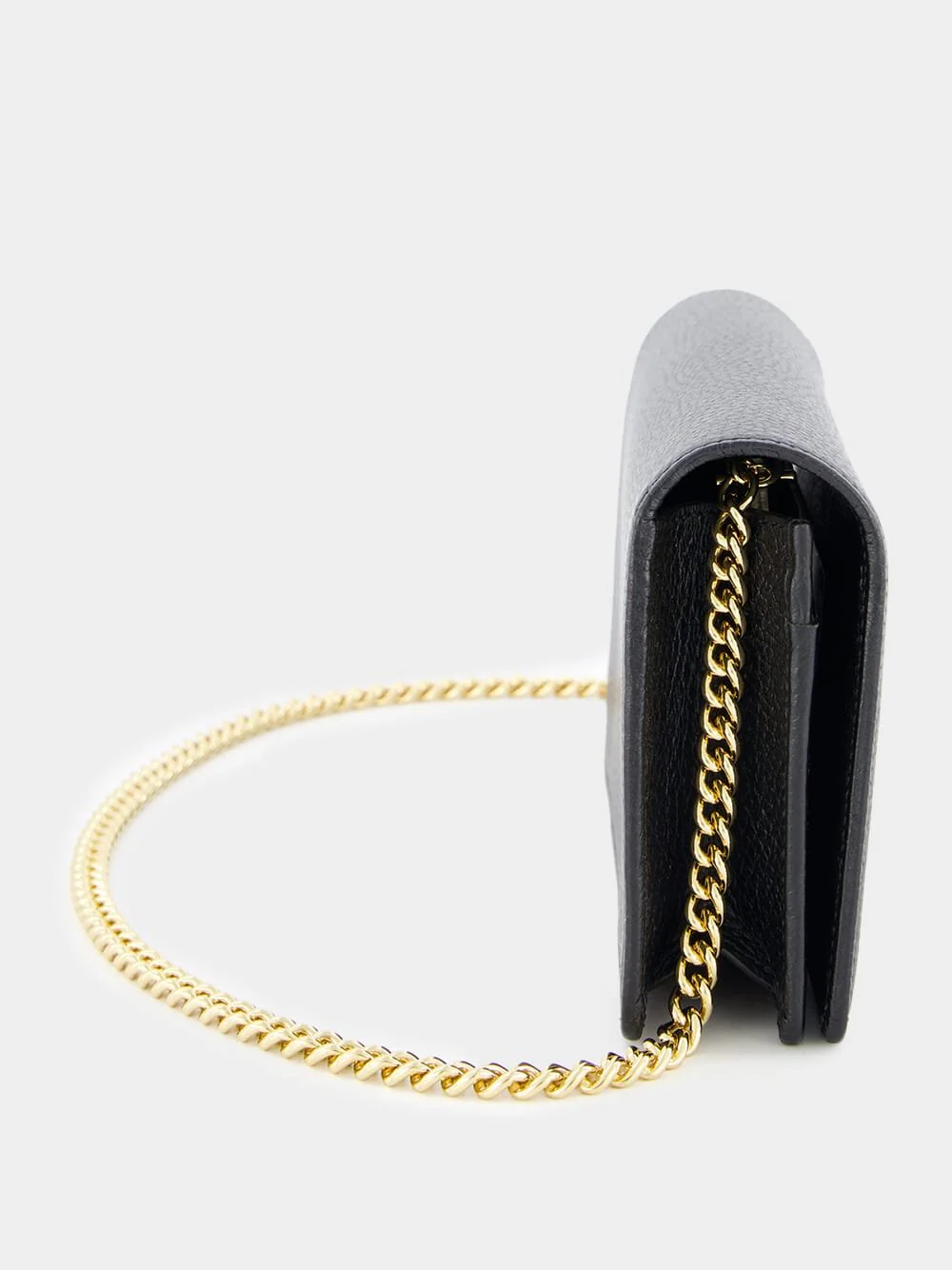 Mini Chain Black Leather Bag - Image 3