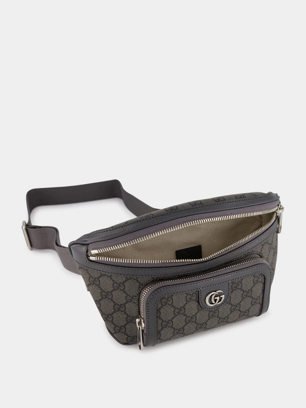 Ophidia Grey GG Belt Bag - Image 5