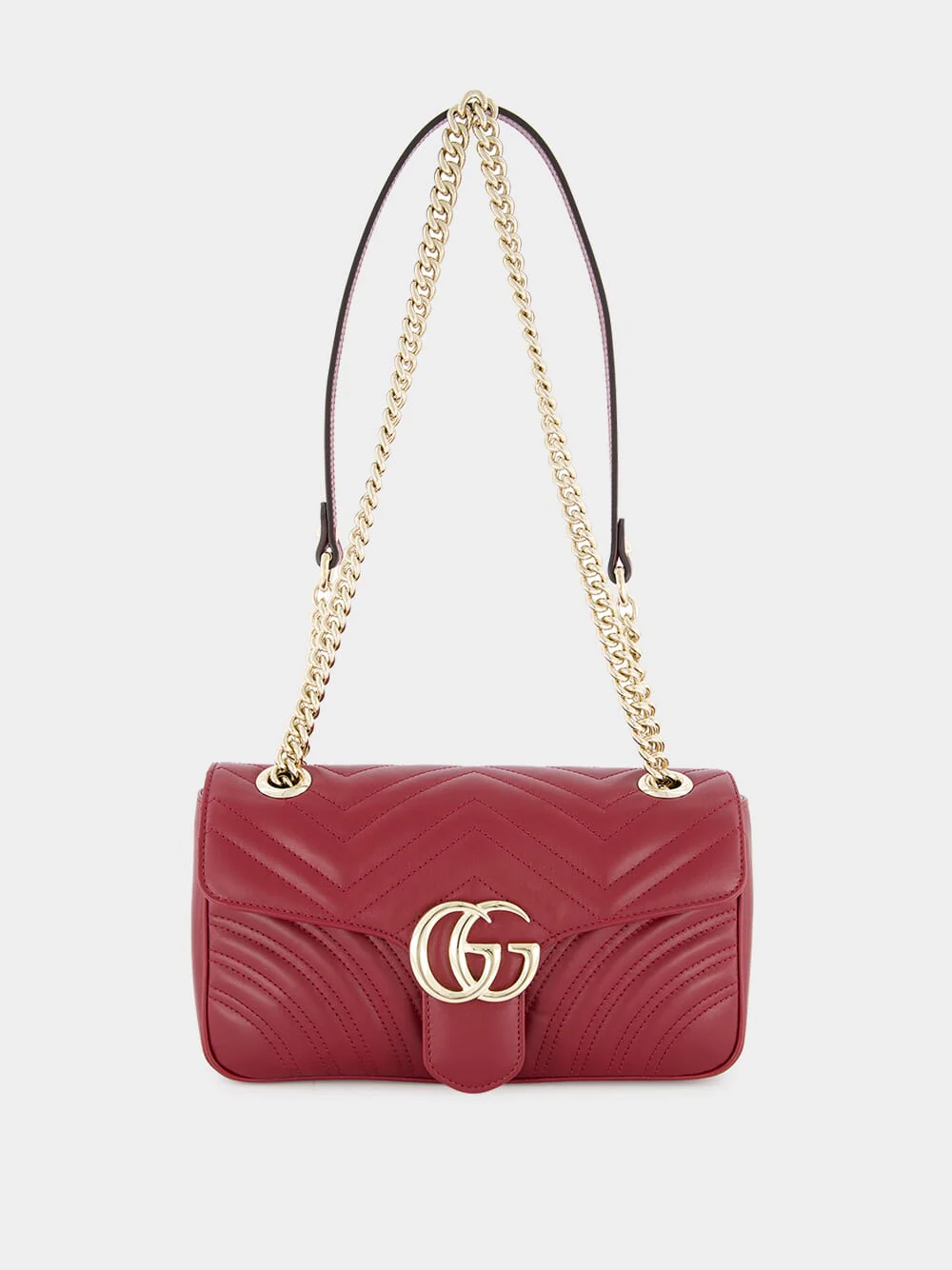 Rosso Ancora GG Marmont Small Shoulder Bag