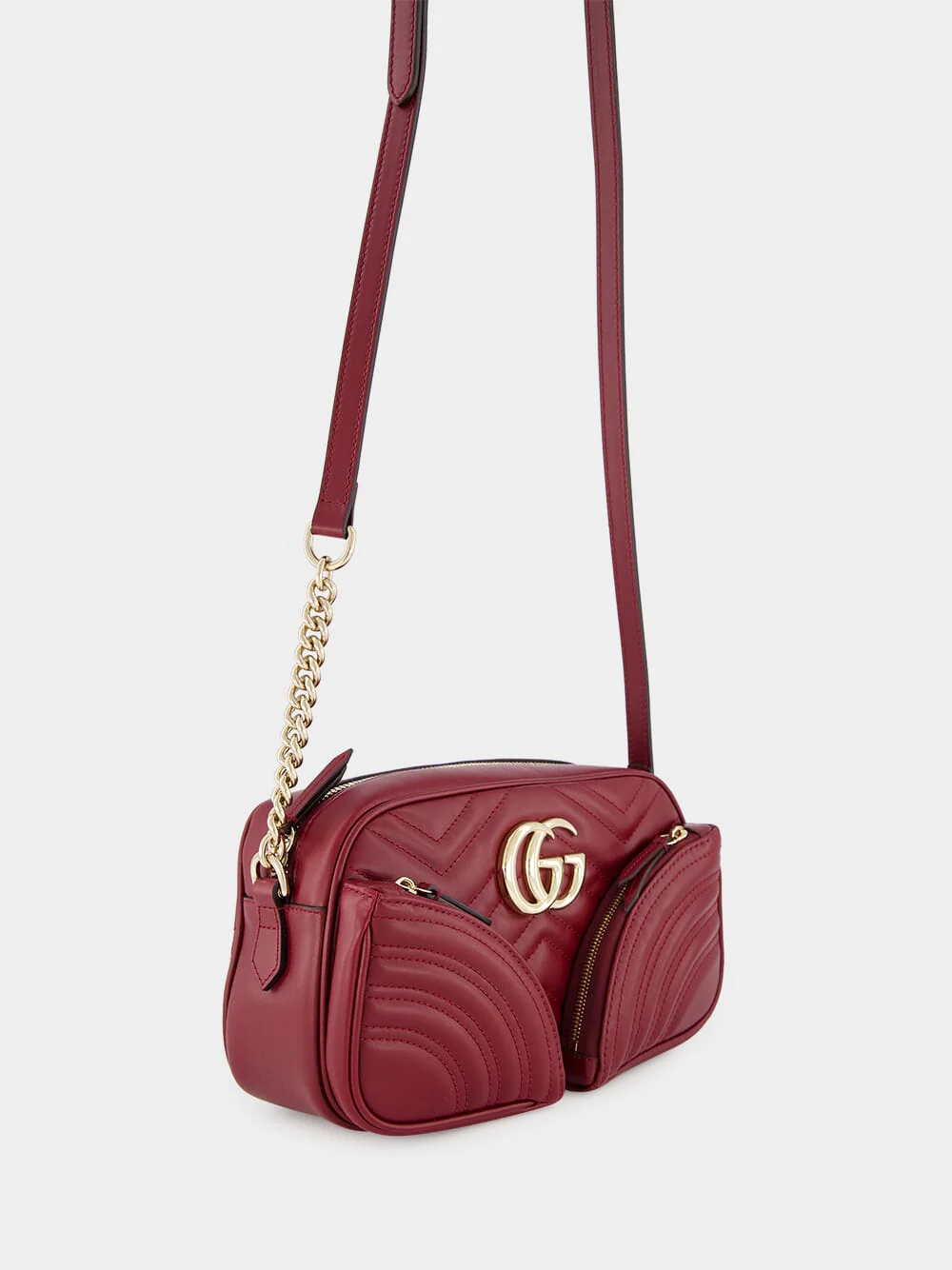 Rosso Ancora GG Marmont Small Shoulder Bag - Image 3