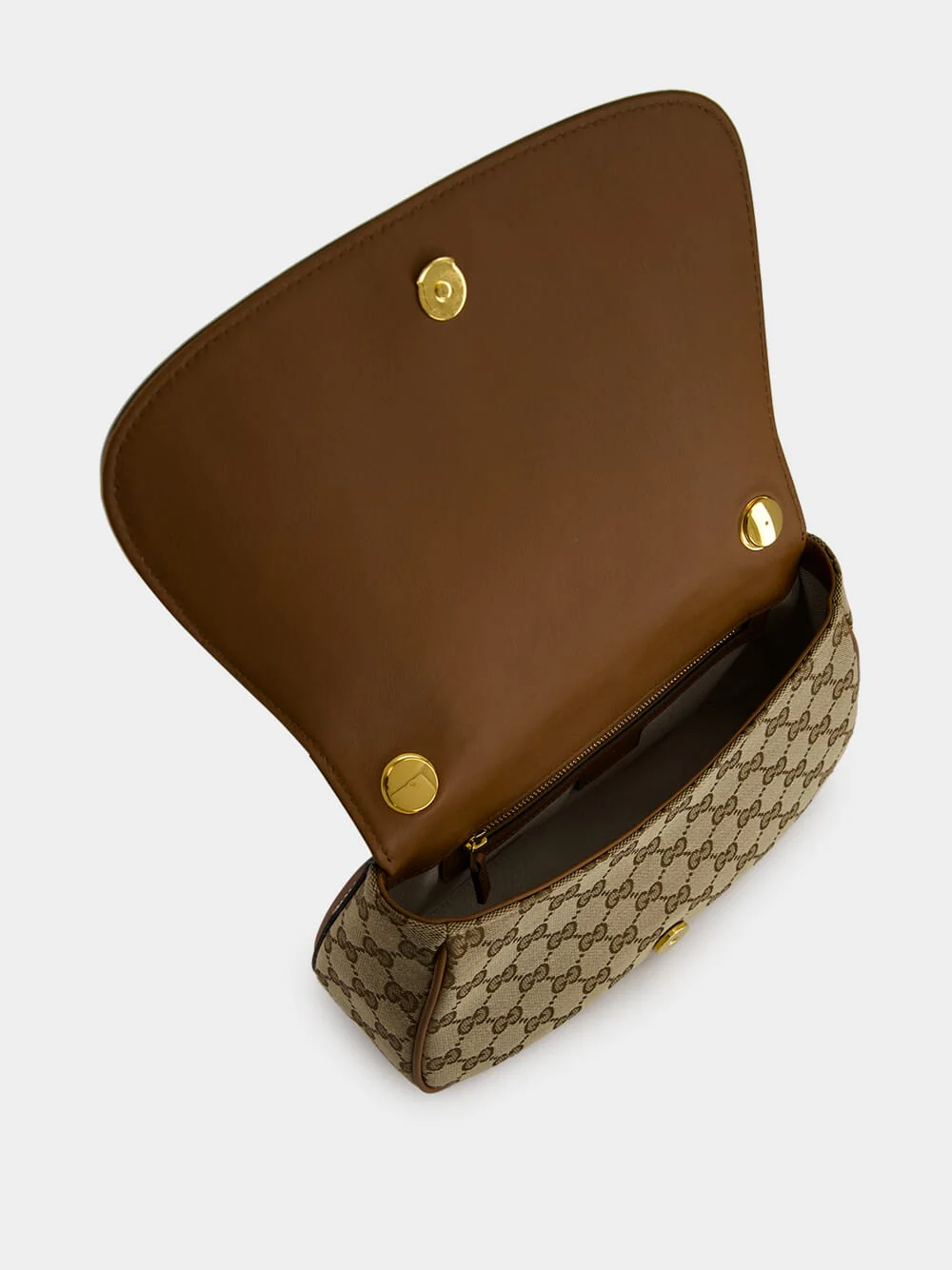 Beige and Dark Brown Blondie Small Top Handle Bag - Image 7