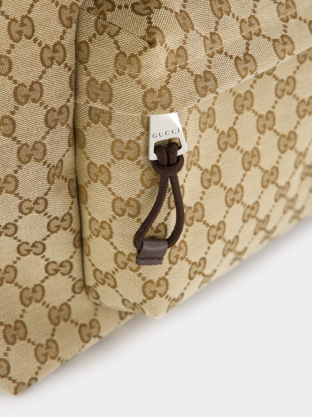 Beige and Dark Brown Large GG Tote Bag - Image 6