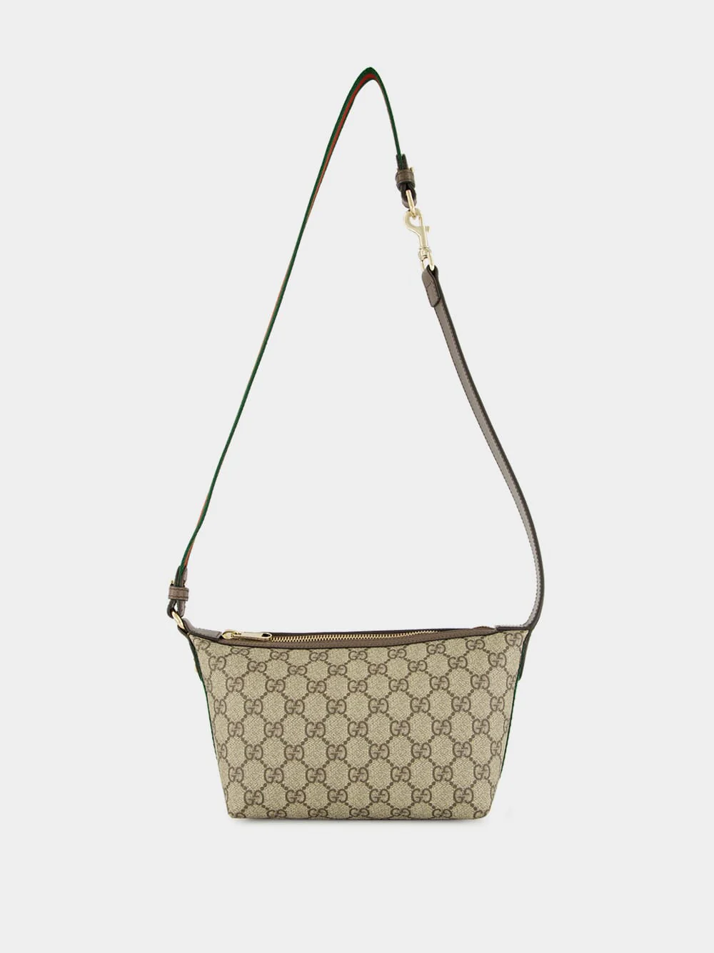 Beige and Dark Brown Ophidia Mini Shoulder Bag - Image 2
