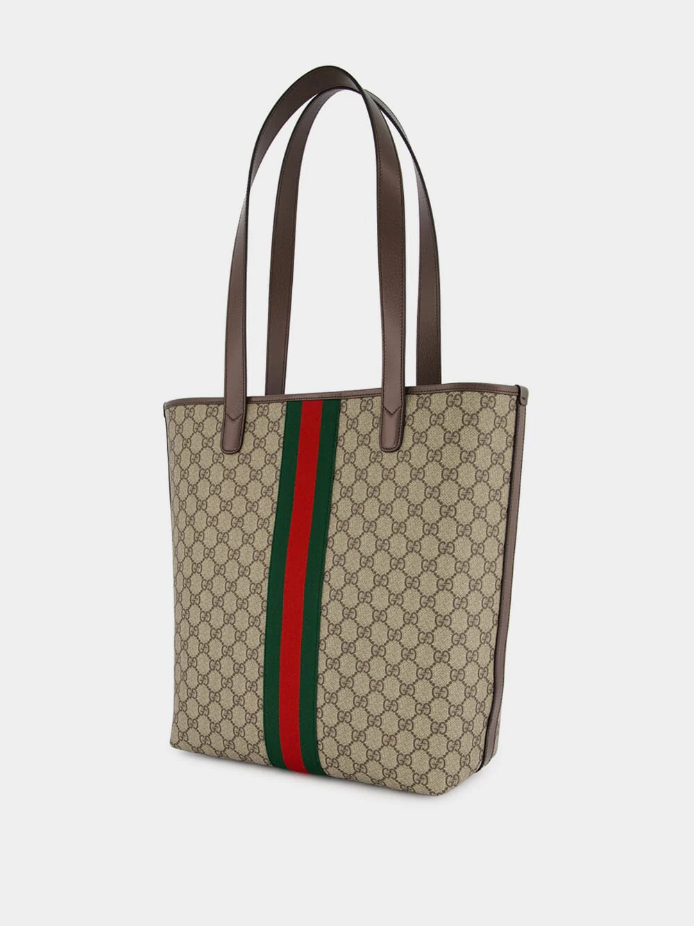 Beige and Ebony GG Supreme Tote Bag - Image 4