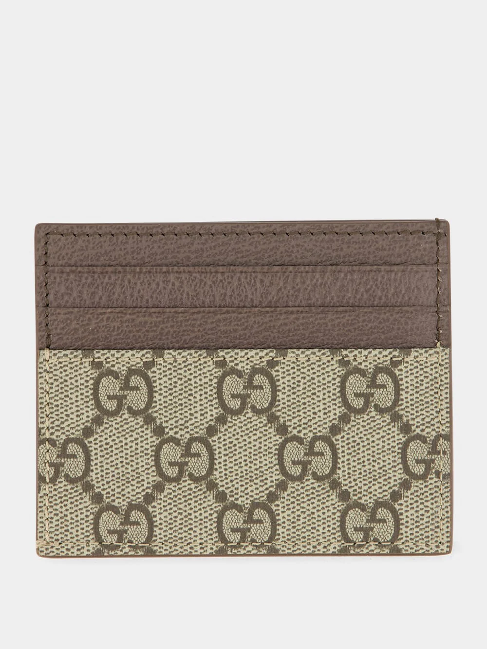 Beige Bi-Color GG Card Case - Image 2