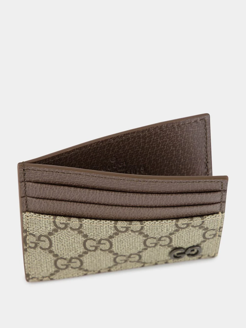 Beige Bi-Color GG Card Case - Image 3