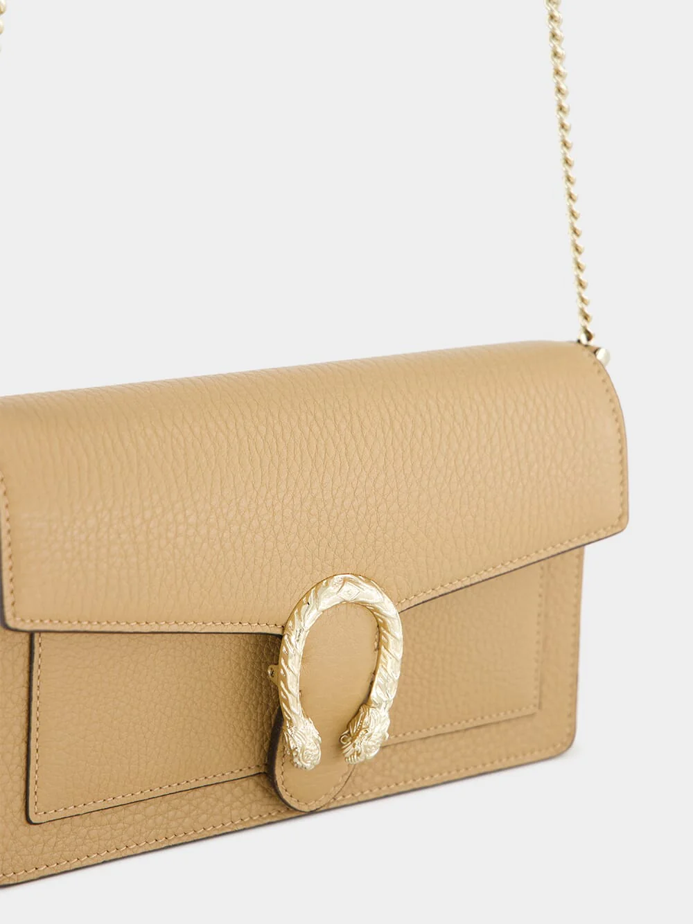 Beige Dionysus Mini Leather Shoulder Bag - Image 7