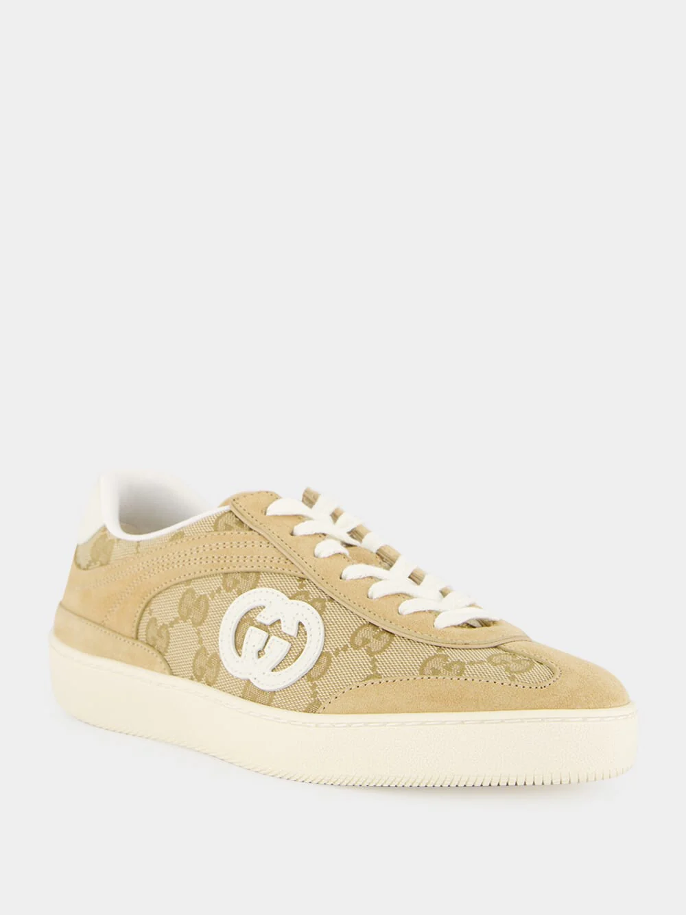 Beige GG Canvas G75 Trainers - Image 2