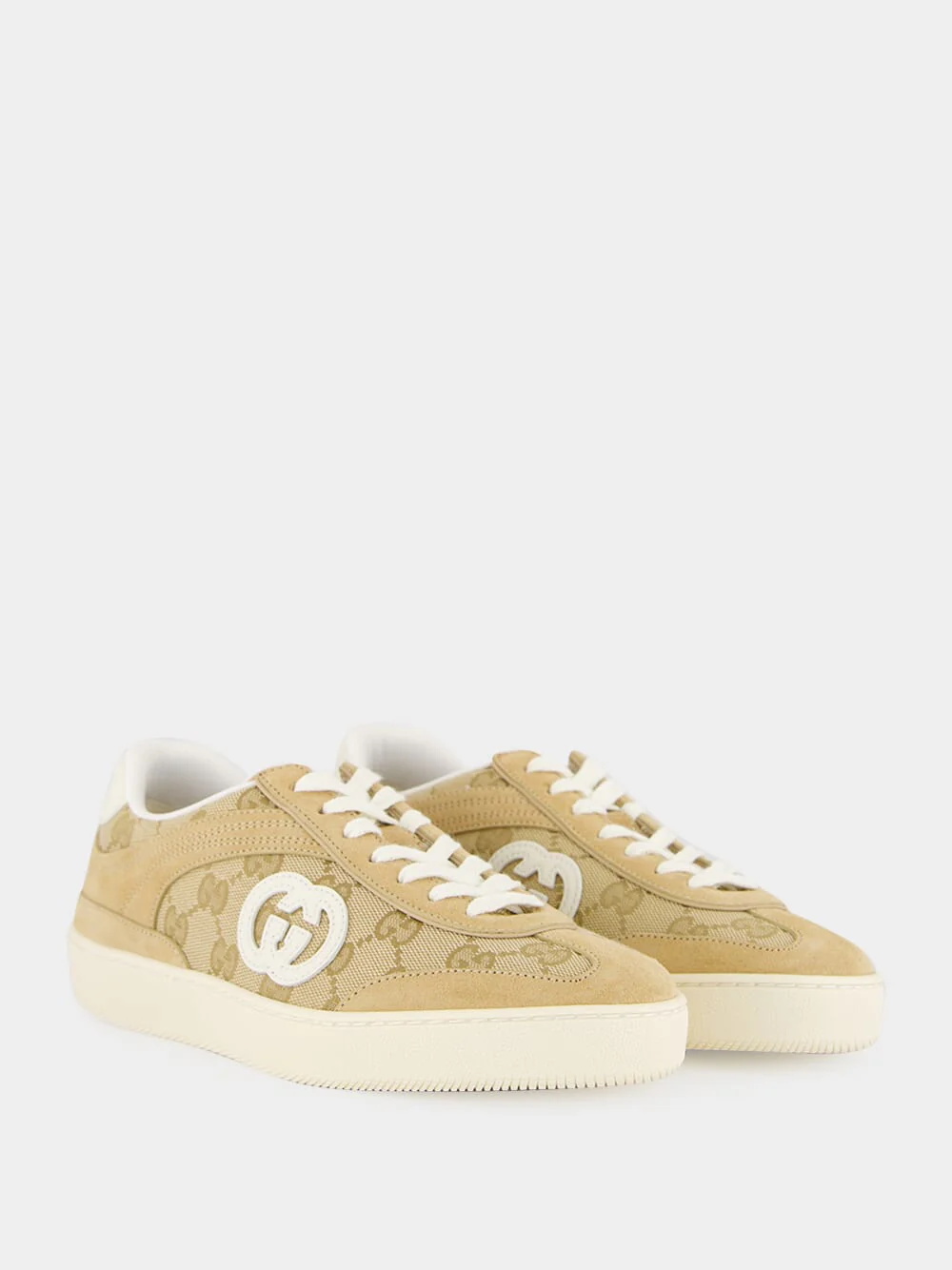 Beige GG Canvas G75 Trainers - Image 3