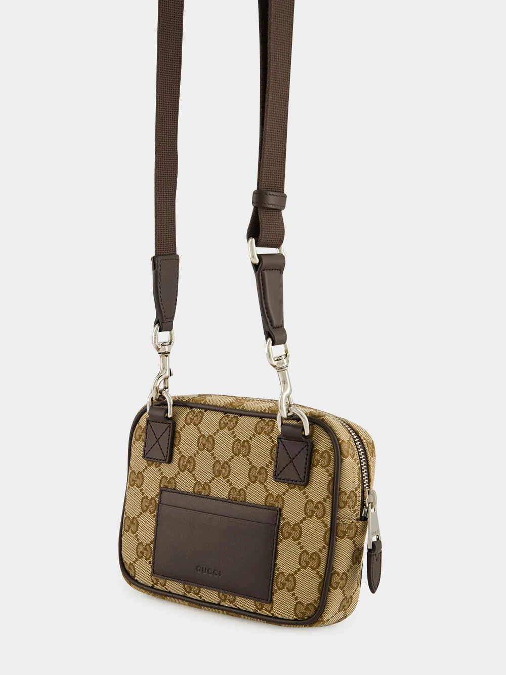 Beige GG Canvas Mini Crossbody Bag - Image 5