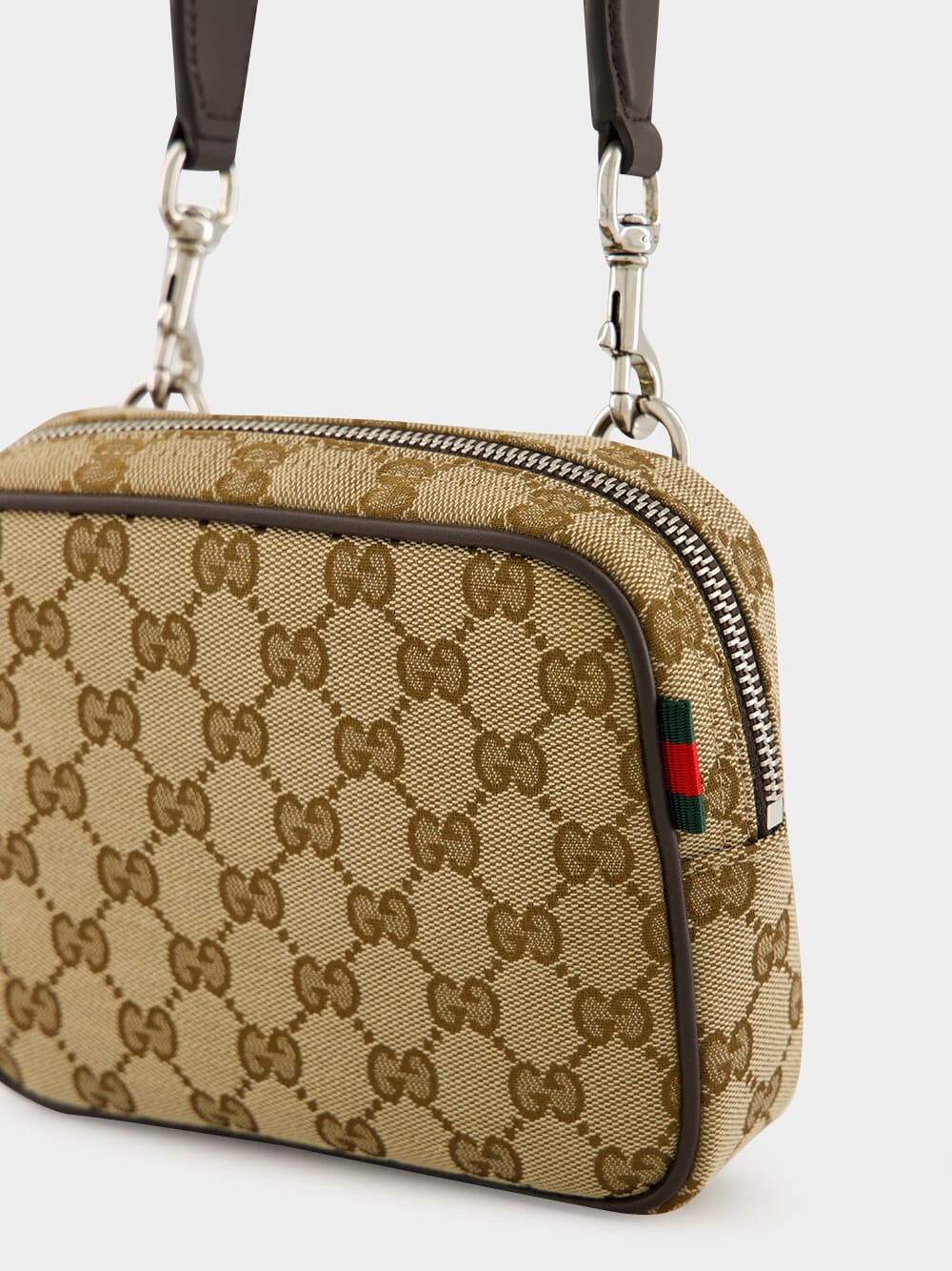 Beige GG Canvas Mini Crossbody Bag - Image 7