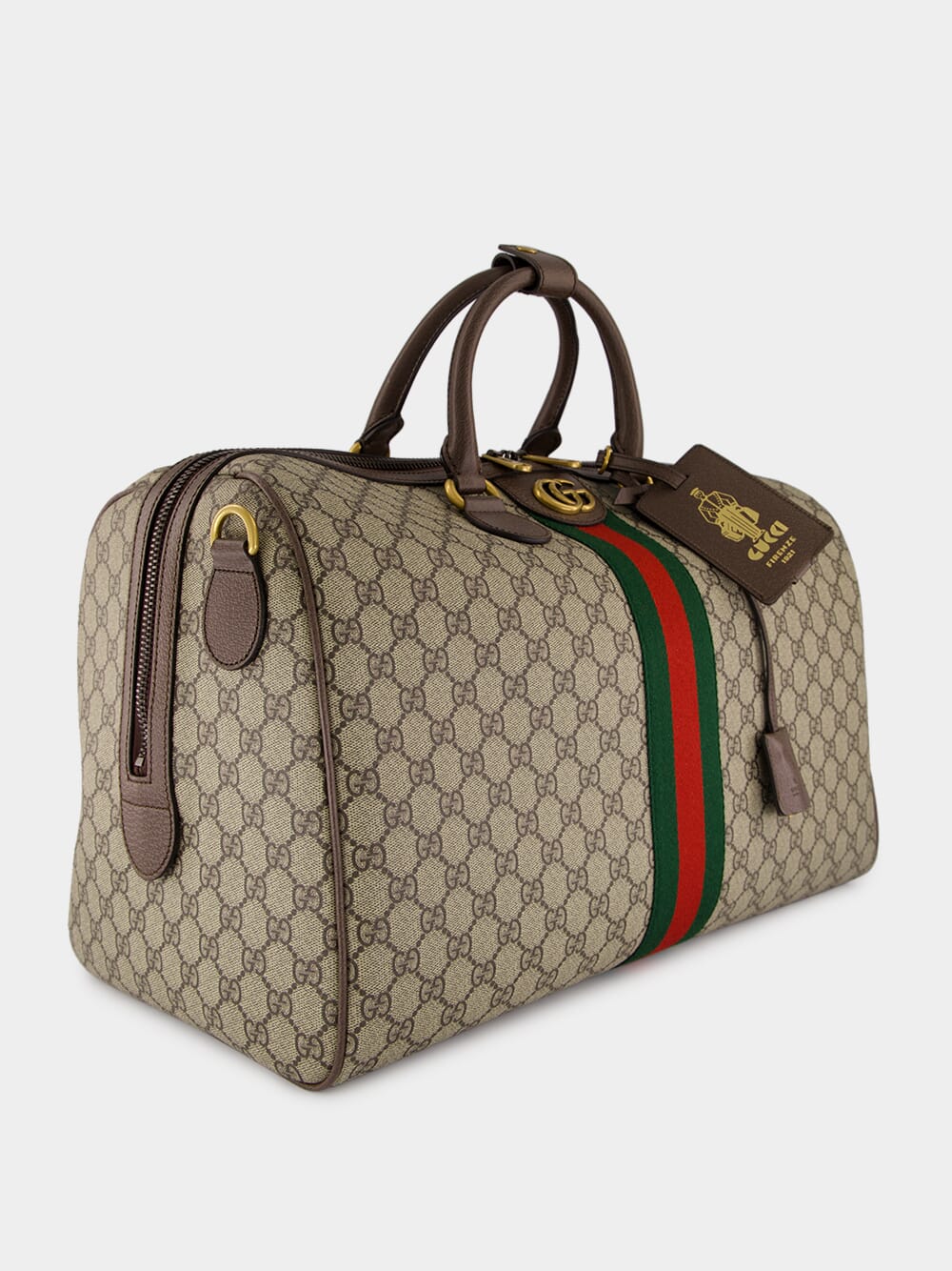 Beige GG Monogram Medium Duffle Bag - Image 3