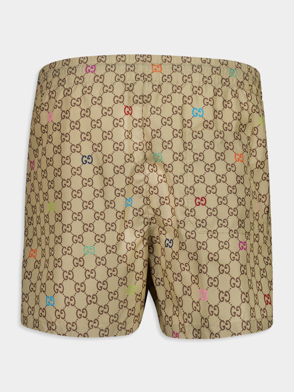 Beige GG Print Technical Swim Shorts - Image 2