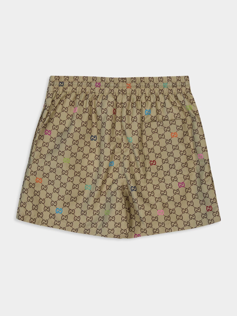 Beige GG Print Technical Swim Shorts - Image 6
