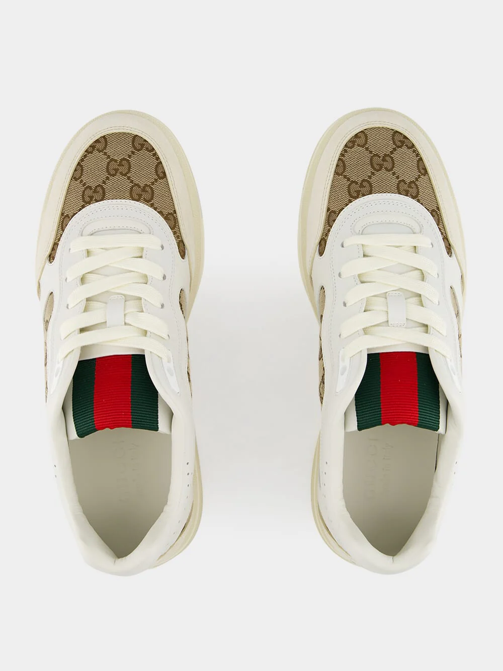 Beige GG Re-Web Sneakers - Image 4